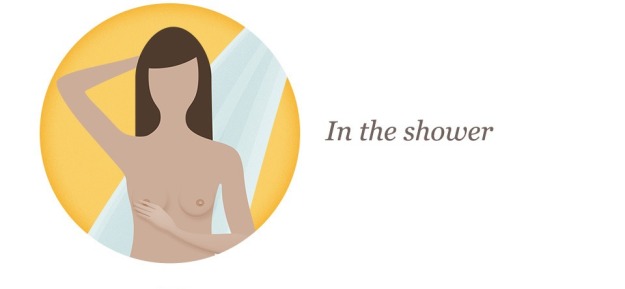 Using the pads of your fingers, move around your entire breast in a circular pattern moving from the outside to the center, checking the entire breast and armpit area. Check both breasts each month feeling for any lump, thickening, or hardened knot. Notice any changes and get lumps evaluated by your healthcare provider.